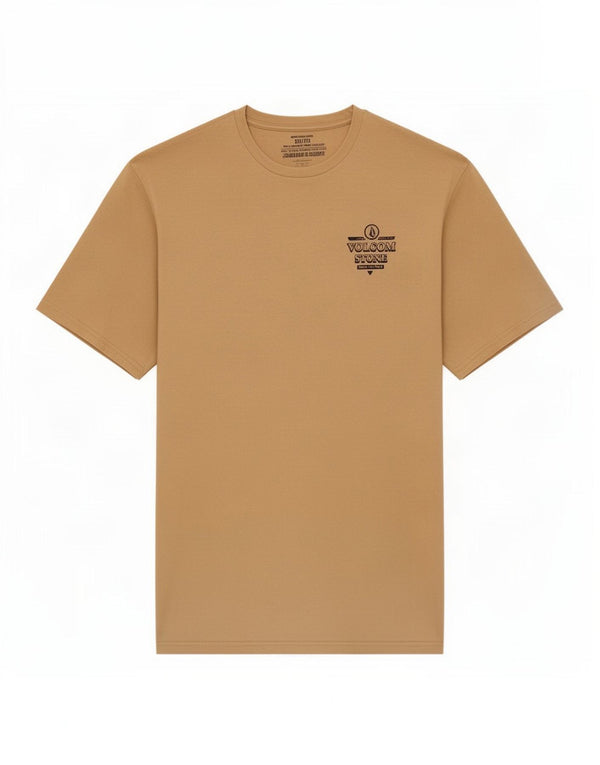Volcom muška majica kratkih rukava modernog kroja 2XL, bež pamuk
