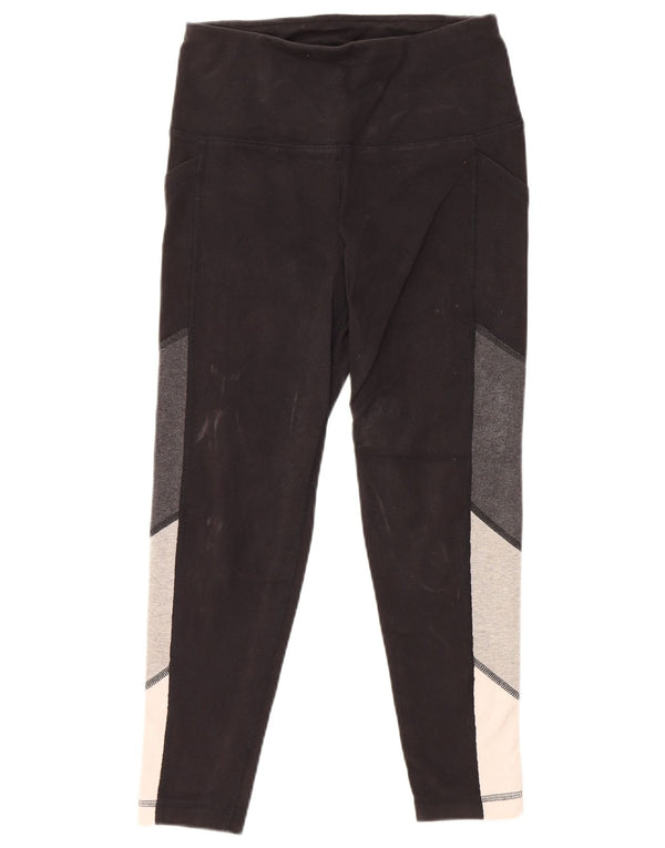 REEBOK Ženske tajice UK 10 Male crne pamučne tkanine