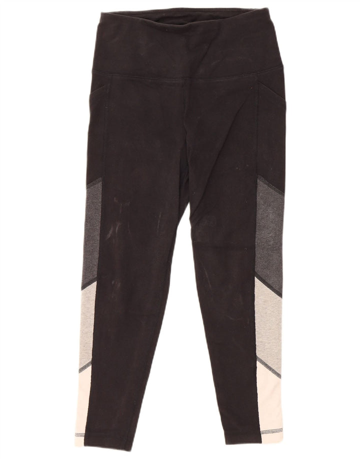 REEBOK Ženske tajice UK 10 Male crne pamučne tkanine