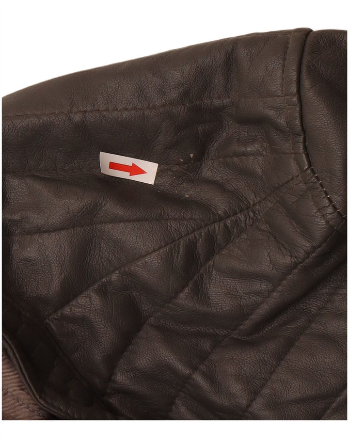 Vintage muška kožna jakna IT 50 velika siva koža