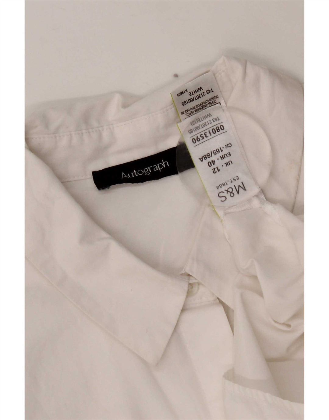 Marks & Spencer Ženska košulja s autogramom UK 12 Srednje bijeli pamuk