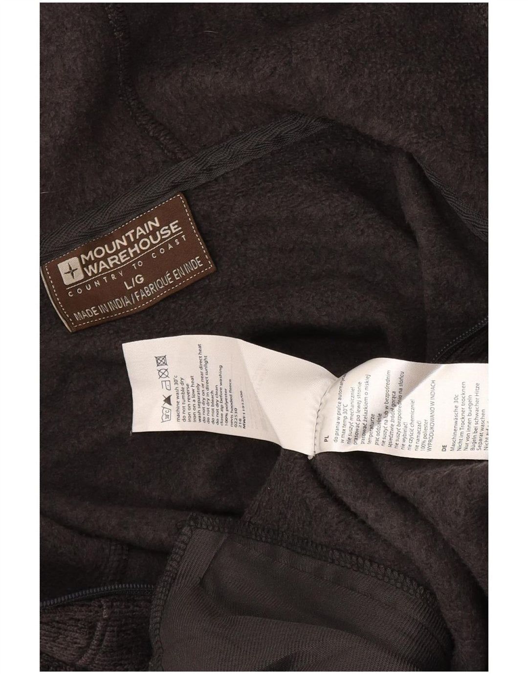 Mountain Warehouse muški pulover s kapuljačom s patentnim zatvaračem Veliki sivi pjegavi poliester