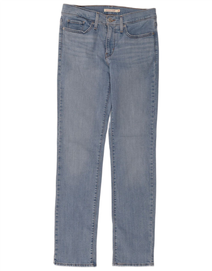 Levi's ženske ravne traperice 314 za oblikovanje W28 L32 plavi pamuk
