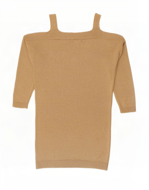 Massimo Dutti Ženska džemper haljina s otvorenim ramenima UK 10 Mala bež