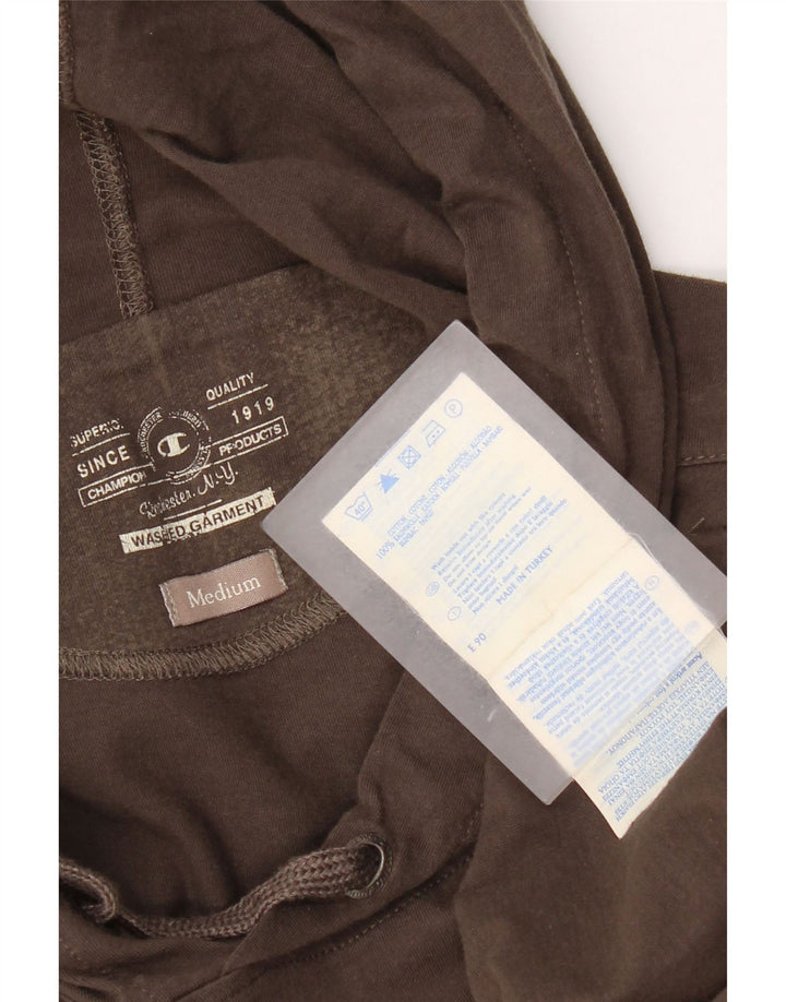 Champion muška majica s kapuljačom, dugih rukava, srednje smeđi pamuk