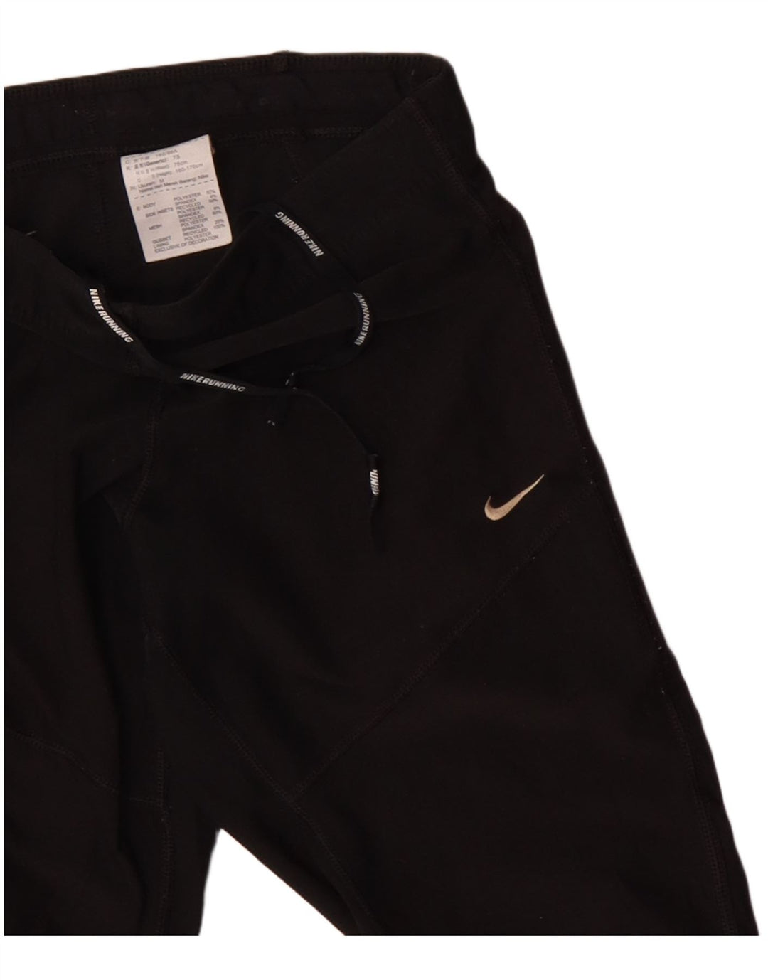 NIKE Ženske Dri Fit Capri Trenirke Hlače UK 12 Srednji crni poliester