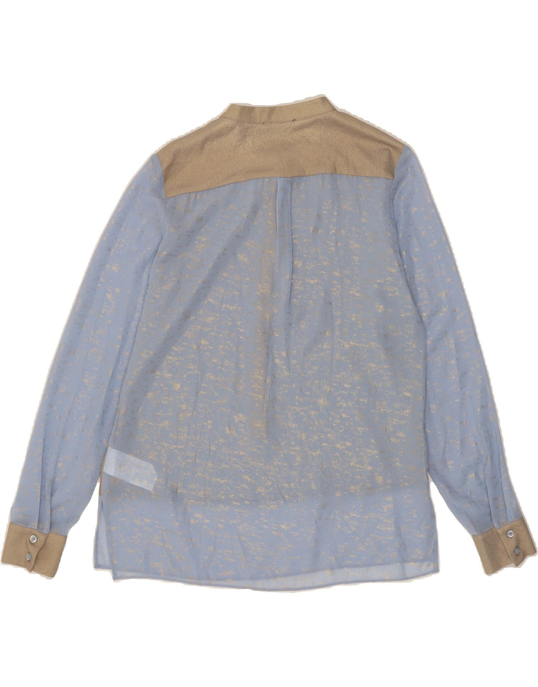 SISLEY Womens Pullover Shirt Blouse UK 10 Small Beige Colourblock Vintage Sisley and Second-Hand Sisley from Messina Hembry 
