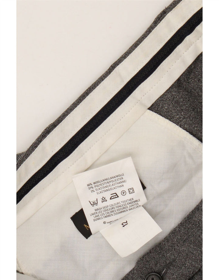 Marks & Spencer muške hlače ravnog odijela St. Michael W40 L29 Siva vunena