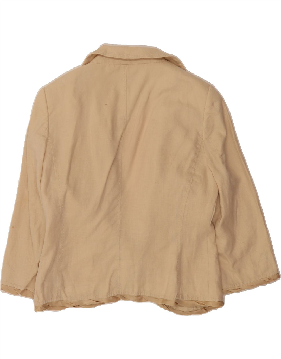 FENN WRIGHT MANSON Womens Blazer Jacket UK 14 Large Beige Linen Vintage Fenn Wright Manson and Second-Hand Fenn Wright Manson from Messina Hembry 