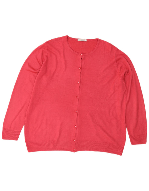 Marks & Spencer ženski kardigan pulover UK 22 3XL ružičasti akril