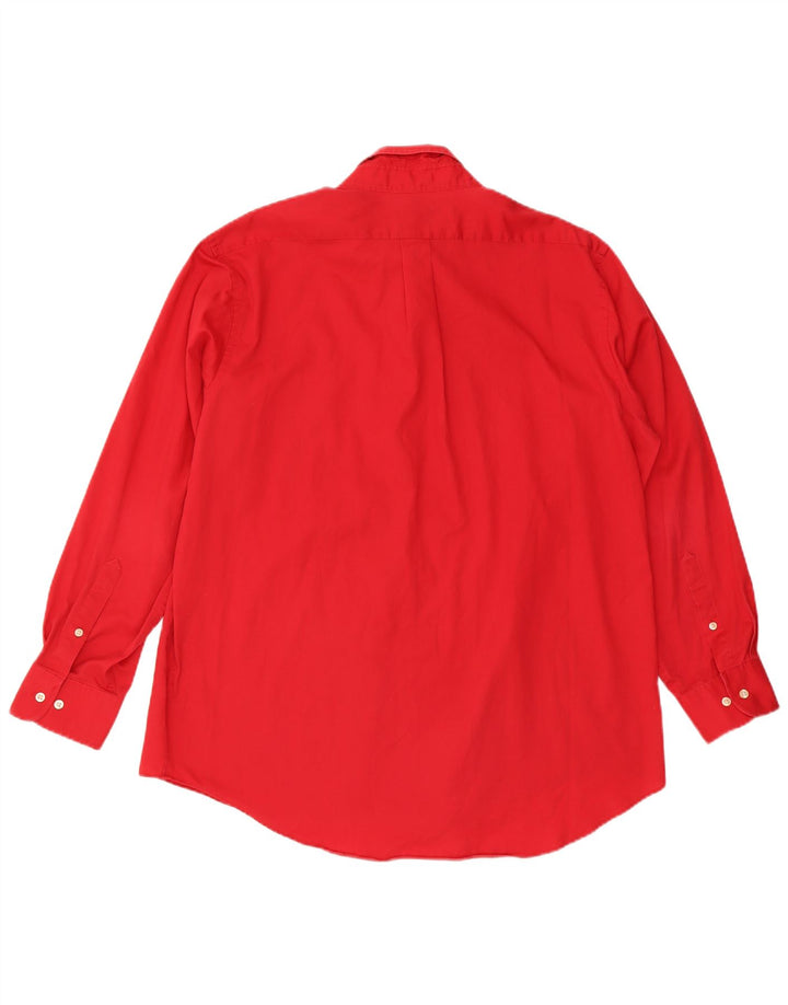CHAPS Mens Regular Fit Shirt Size 17 1/2 XL Red Cotton