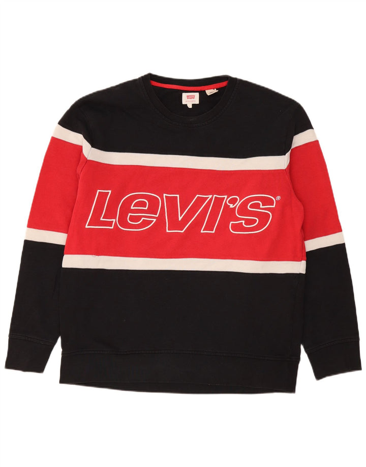 Levi's muški džemper s grafičkim motivima, veliki pamuk u crnoj boji