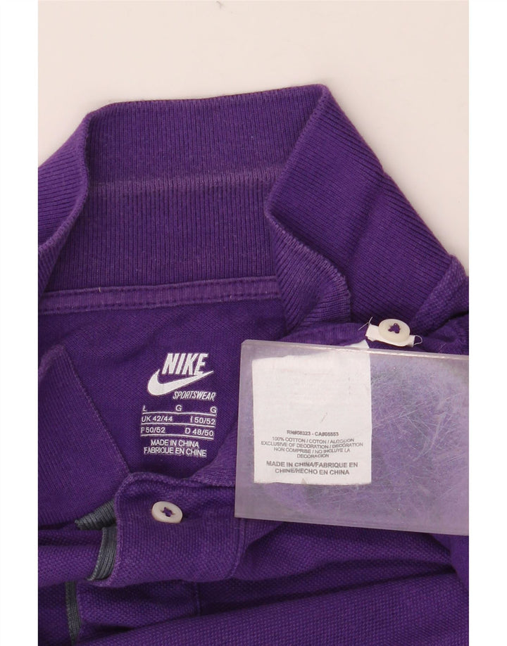 NIKE muška polo majica UK 42/44 veliki ljubičasti pamuk