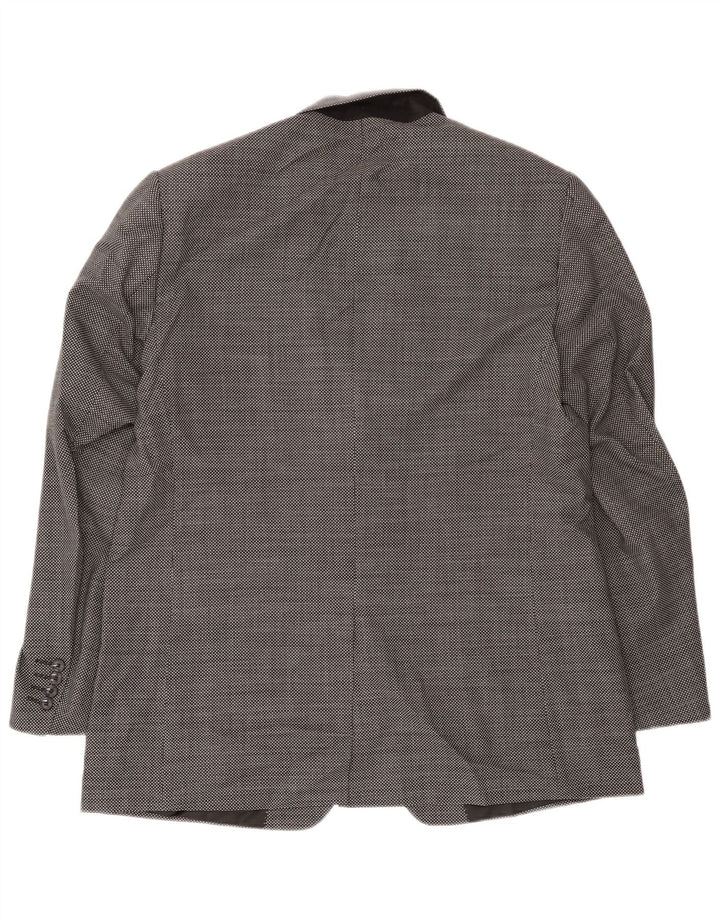Marks & Spencer muška jakna sako s 2 gumba UK 44 XL crna karirana vuna