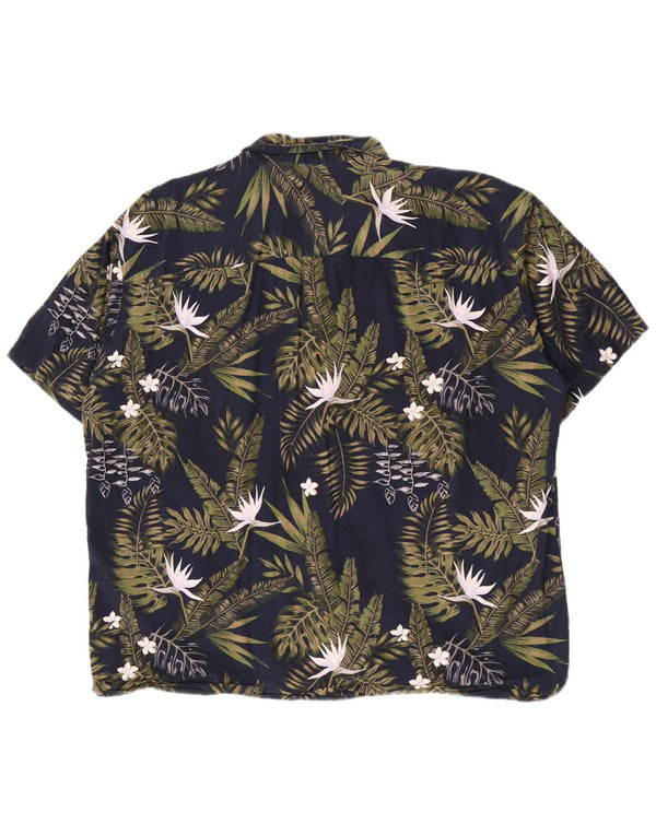 Jack & Jones muška košulja kratkih rukava 2XL tamnoplavi cvjetni pamuk