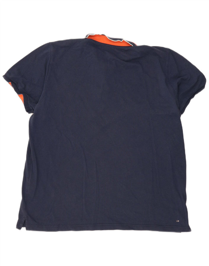 ADIDAS muška polo majica 2XL tamnoplavi pamuk u blokovima boja