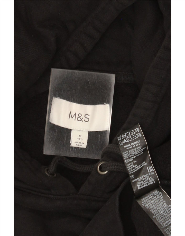 Marks & Spencer muška majica s kapuljačom Srednji crni pamuk