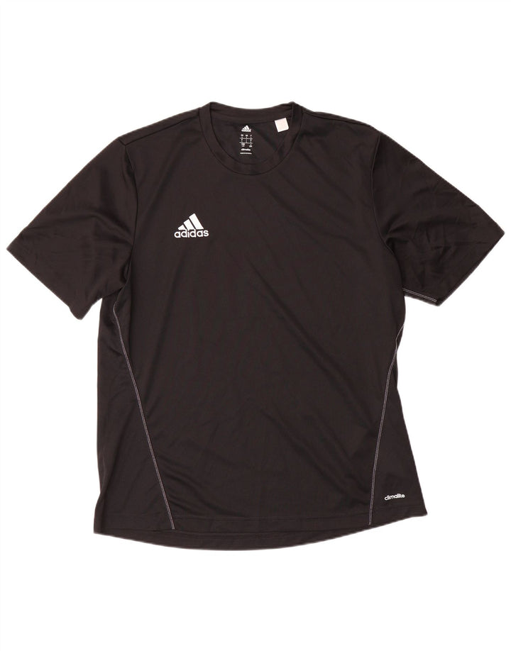 ADIDAS Muška Climalite majica kratkih rukava Veliki crni poliester