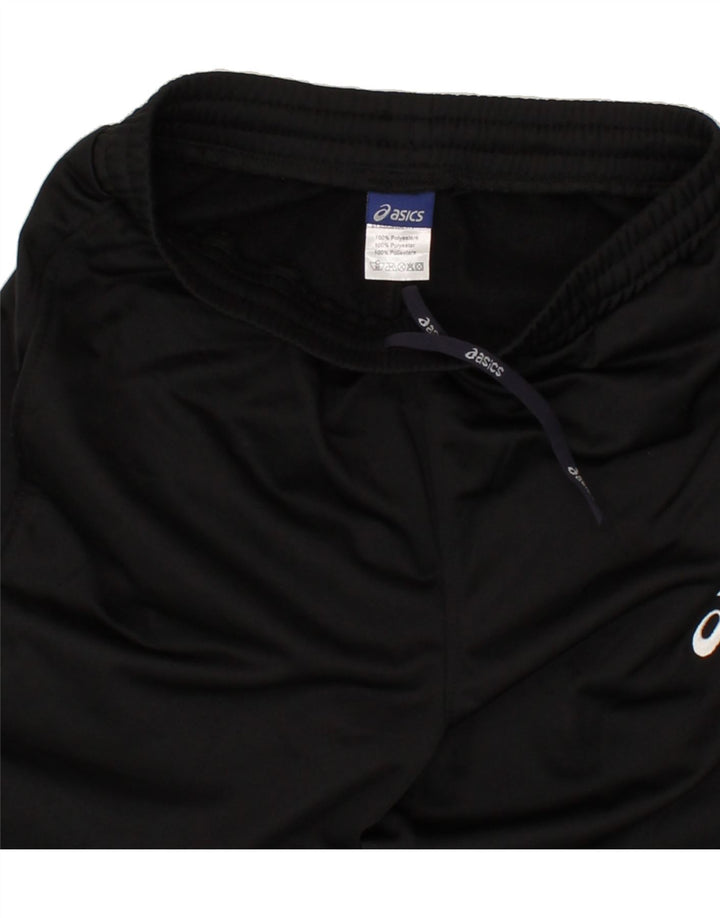 ASICS Boys Tracksuit Trousers 13-14 Years Black Polyester Vintage Asics and Second-Hand Asics from Messina Hembry 