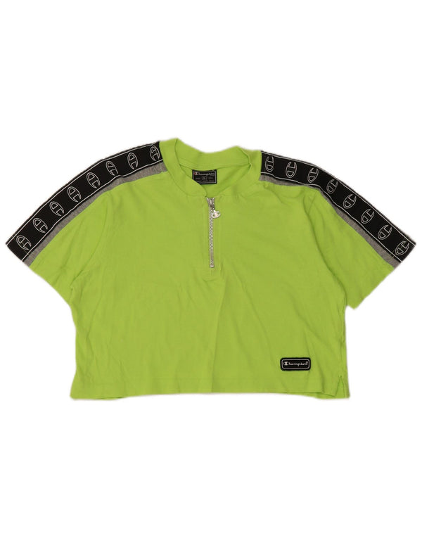 Champion ženska vrhunska majica kratkih rukava s grafičkim motivima UK 18 XL pamuk zelene boje