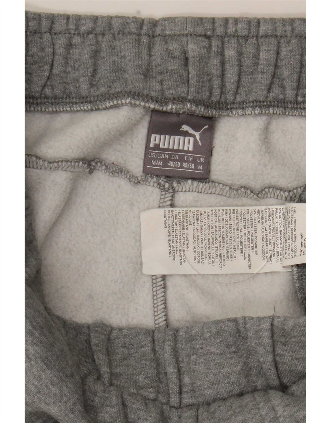 Puma muške trenirke s grafičkim motivima, srednje sive pamučne hlače