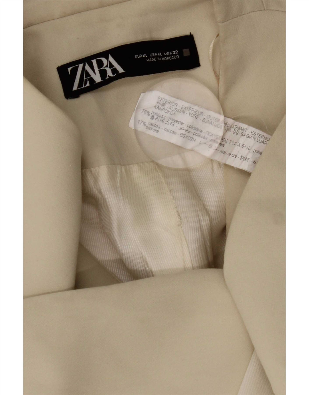 Zara ženski sako jakna UK 18 XL bež poliester