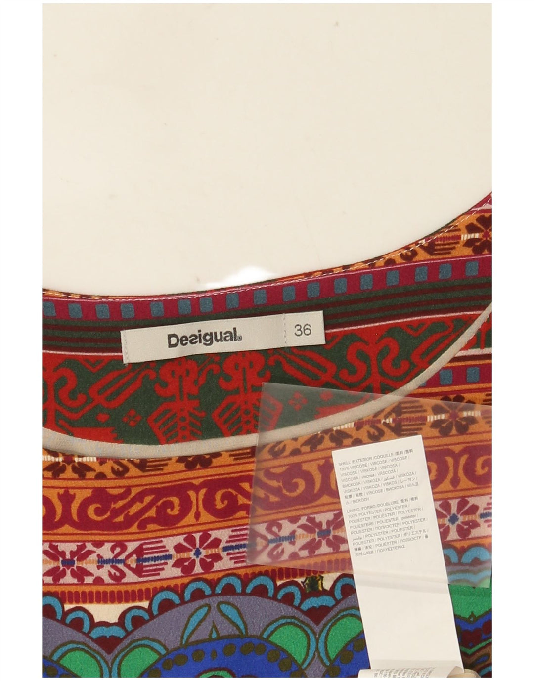 DESIGUAL Ženska grafička svestrana haljina EU 36, mala raznobojna cvjetna