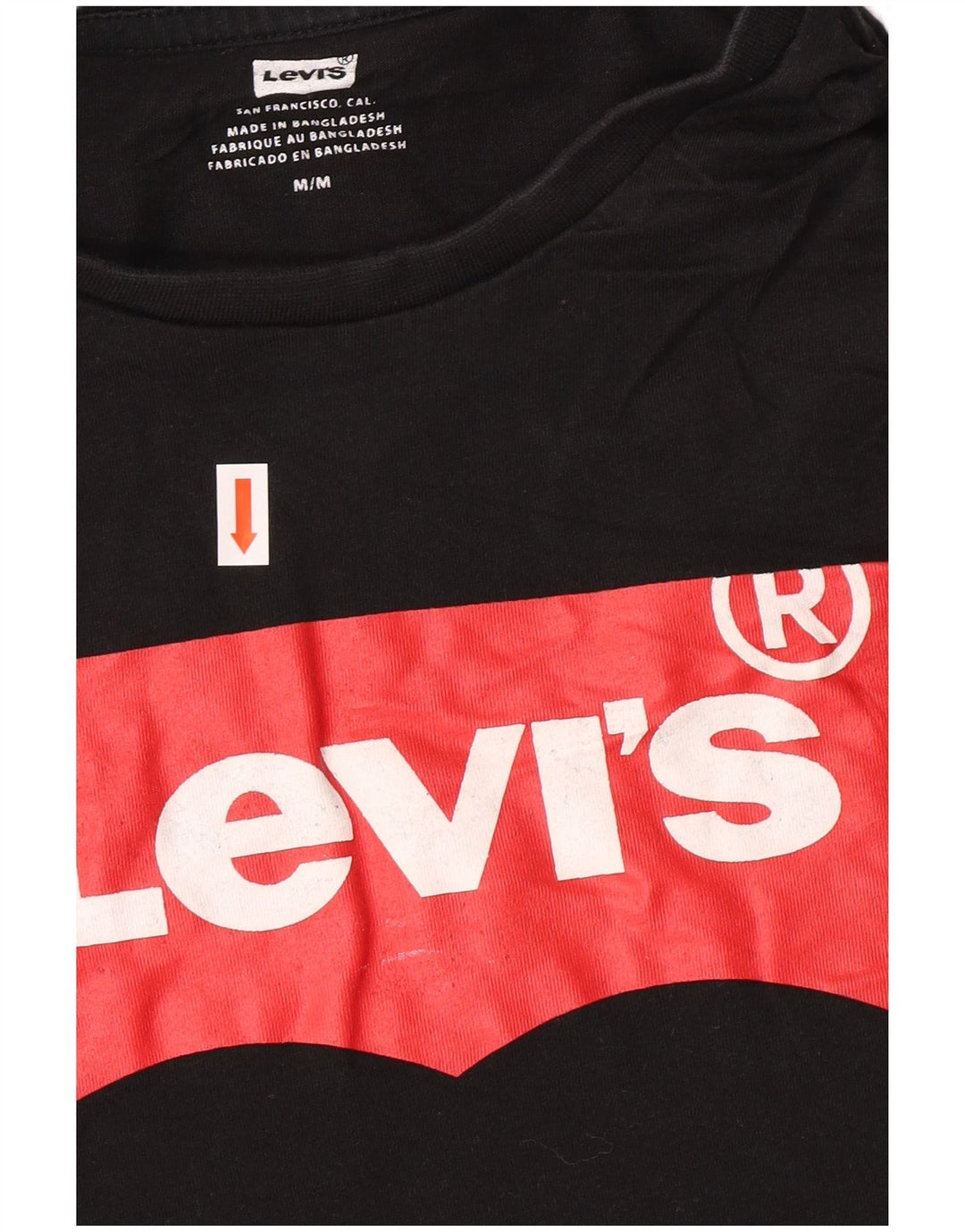 Levi's muška majica kratkih rukava srednje veličine, crni pamuk