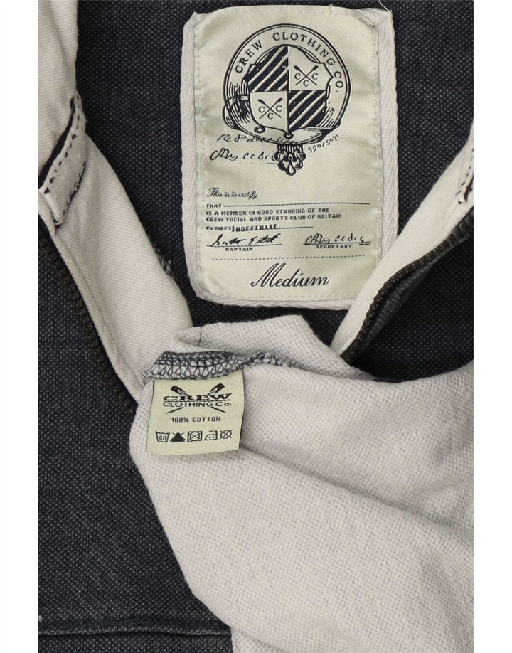 Crew Clothing Muška majica s izrezom s patentnim zatvaračem Srednje sivi pamuk