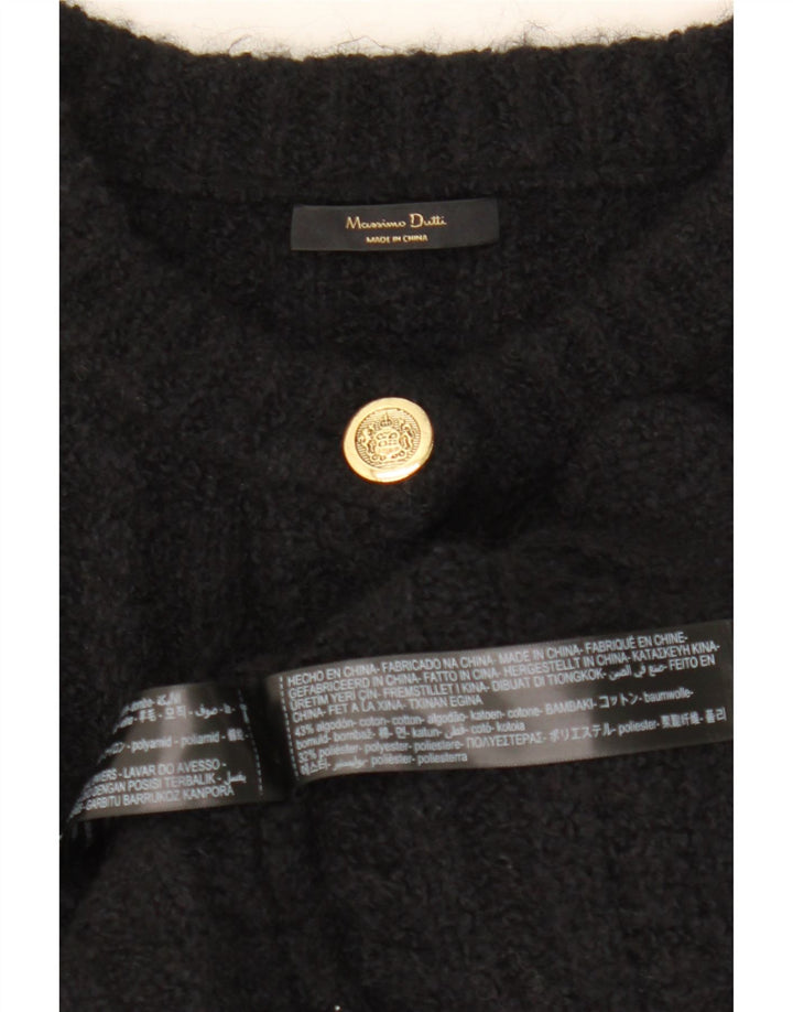 Massimo Dutti ženski kratki kardigan pulover UK 10 Small Black