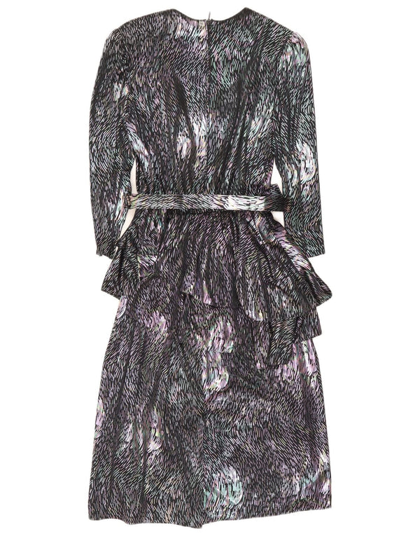 Golden Gate ženska haljina s peplumom 3/4 rukava UK 14 srednje crne pruge