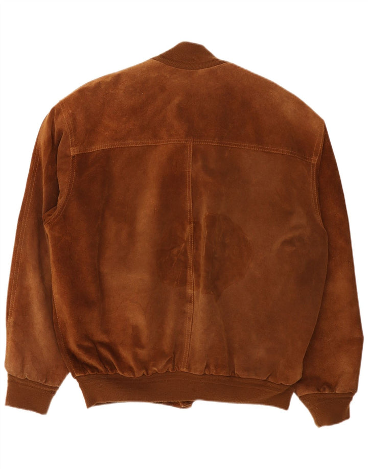 Vintage muška bomber jakna od brušene kože UK 42 XL smeđa koža