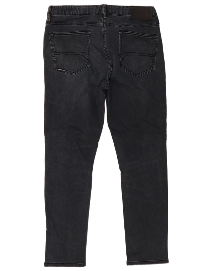 Superdry muške uske traperice W34 L27 crni pamuk