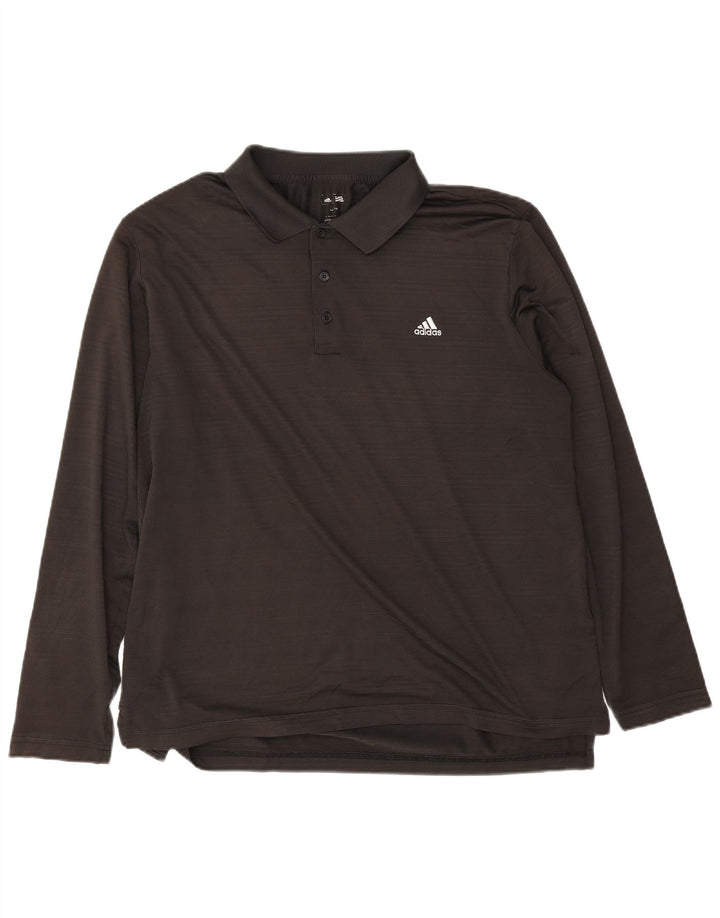 Adidas muška polo majica dugih rukava XL crni poliester