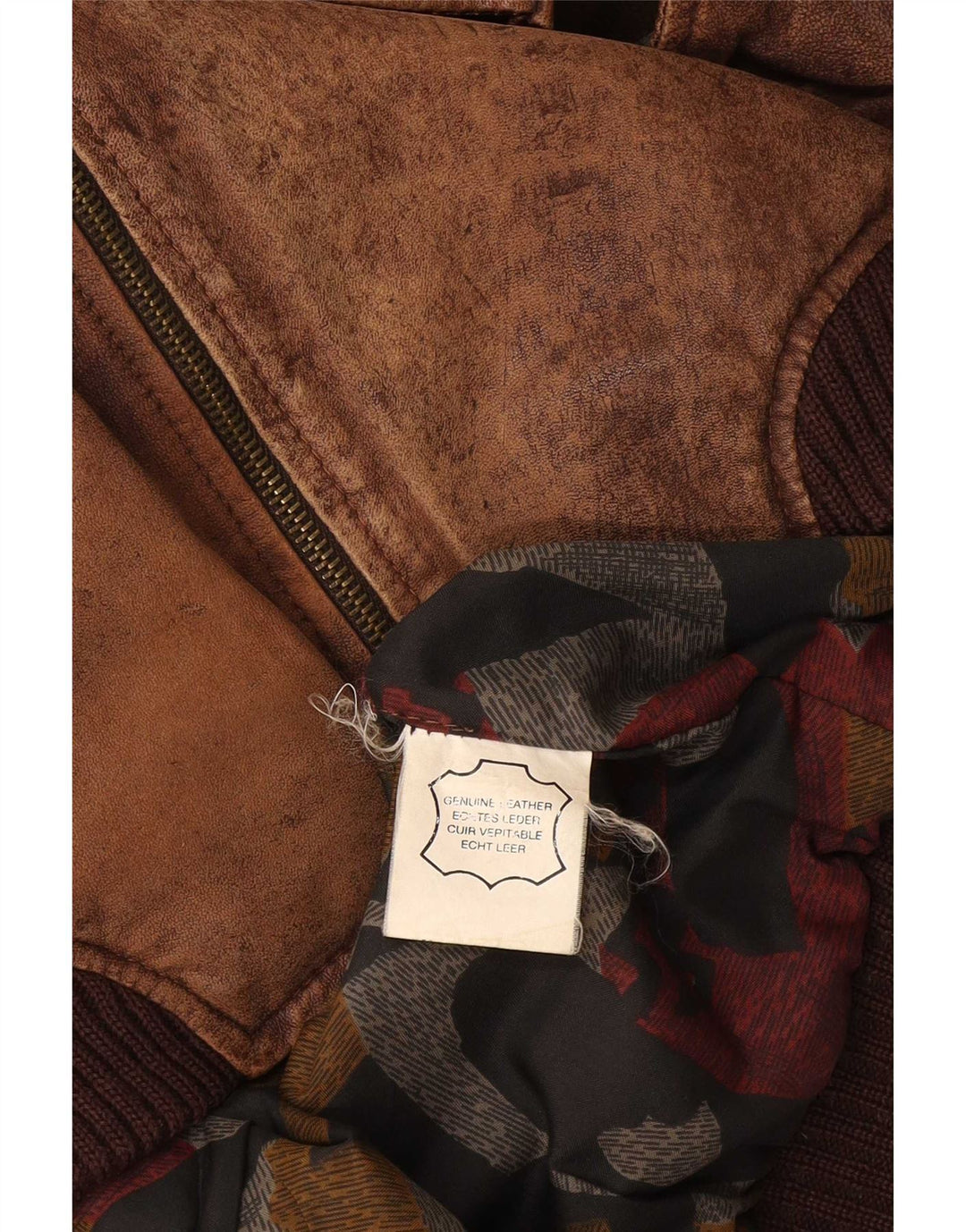 Vintage muška kožna jakna UK 44 2XL smeđa koža