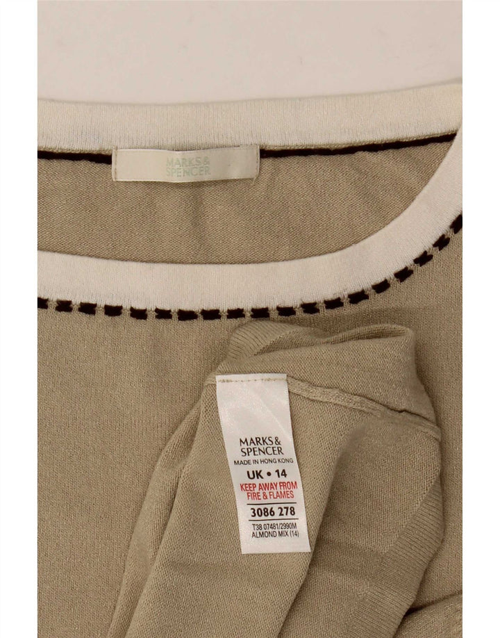 Marks & Spencer ženski prsluk UK 14 srednje bež viskoza