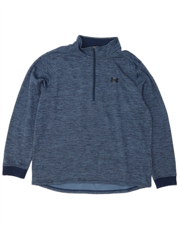 Under Armour Gornji dio trenirke Cold Gear Pulover XL tamnoplava s flekama