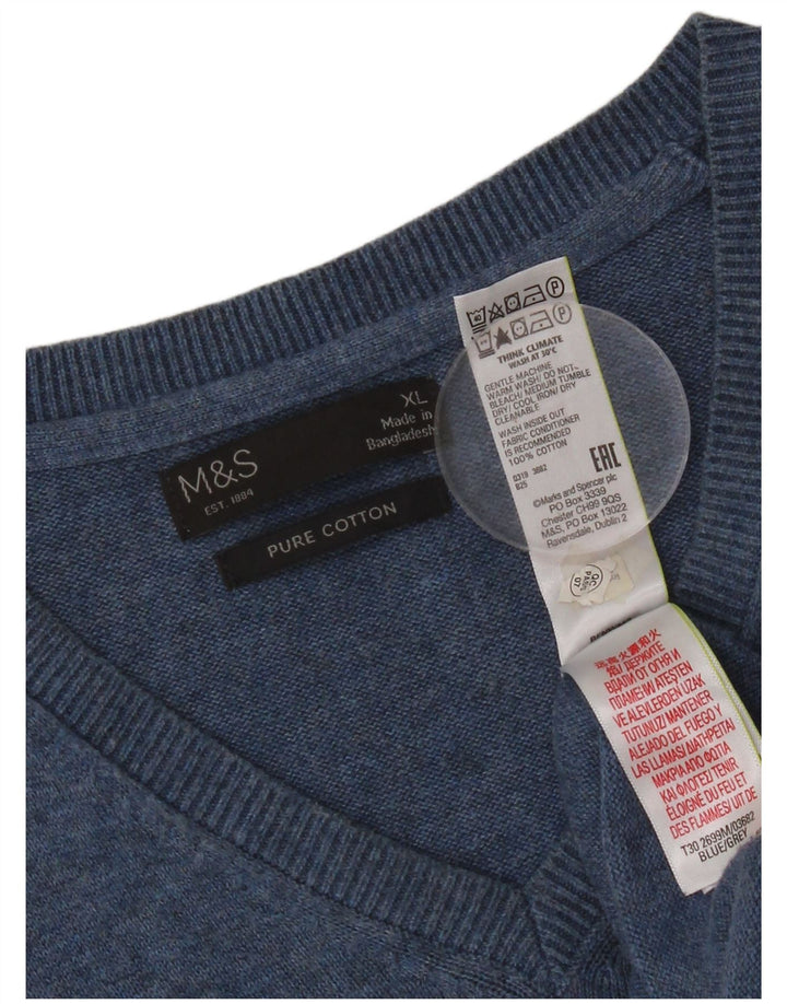 Marks & Spencer muški prsluk bez rukava XL plavi pamuk
