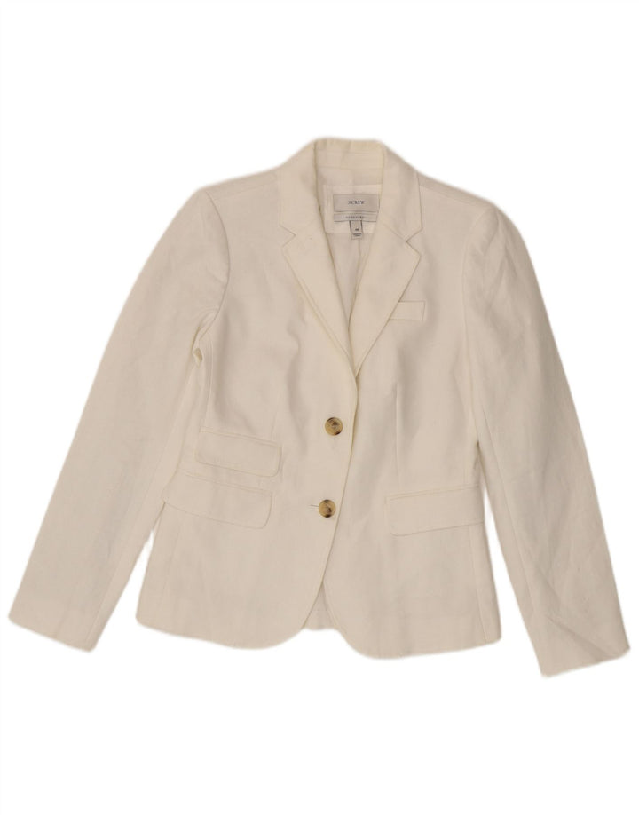 J. Crew Ženska jakna s 2 gumba US 00 2XS Bijela posteljina