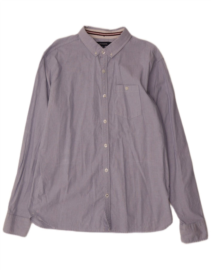 KANGOL muška košulja XL pamuk s plavim prugama