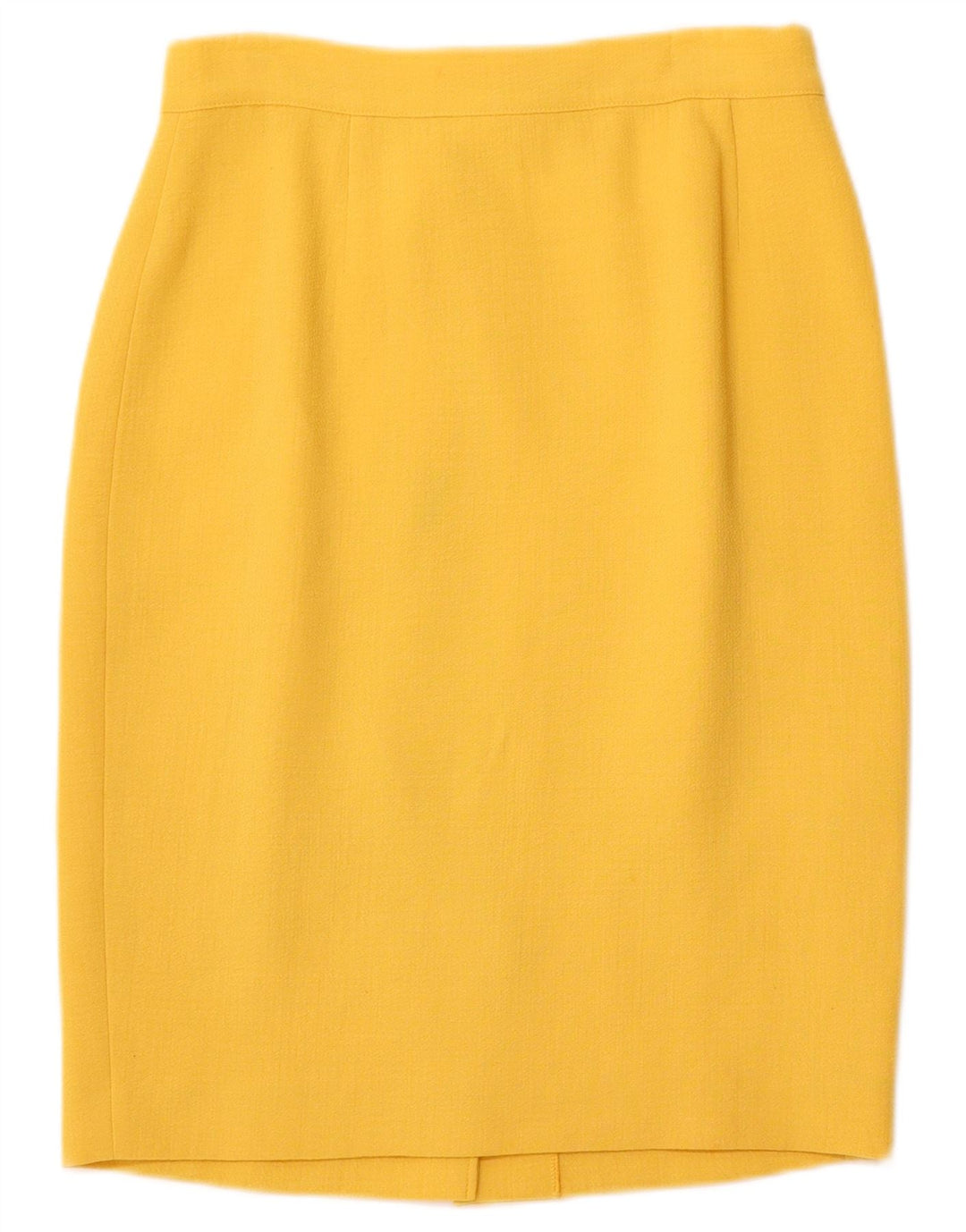 VINTAGE Ženska dvodijelna suknja s 4 gumba IT 44 Srednja W26 Žuta vuna