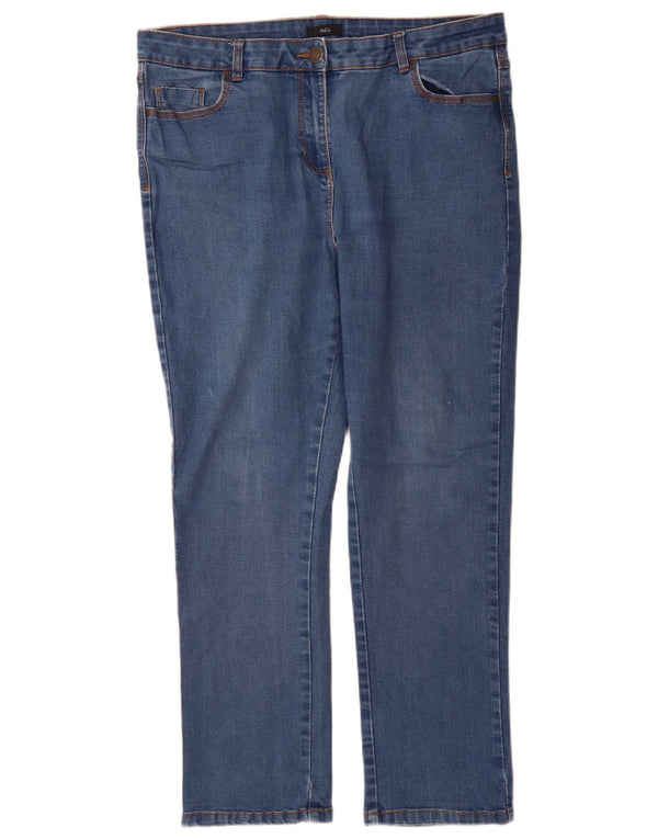 M&Co ženske ravne traperice UK 16 Large W34 L29 plavi pamuk