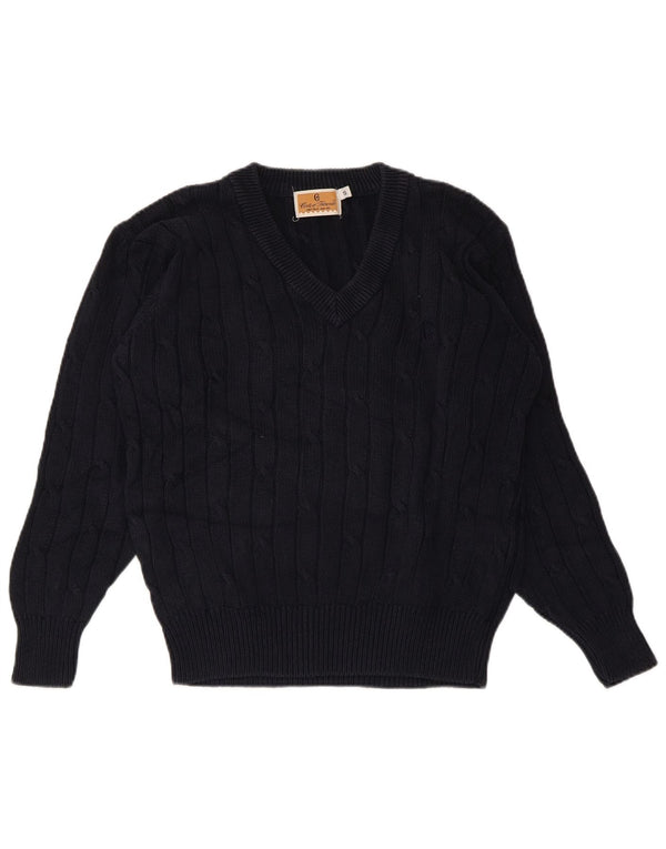 CONTE OF FLORENCE Ženski džemper s V-izrezom UK 10 Mali tamnoplavi