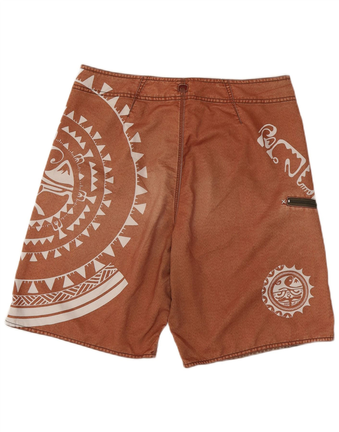 Quiksilver muške kratke hlače za plivanje s grafičkim motivima srednje smeđe geometrijske poliesterske boje