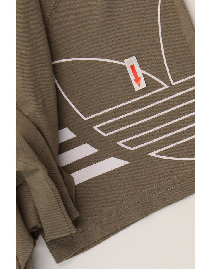 Adidas muška majica s grafičkim motivima, srednji kaki pamuk