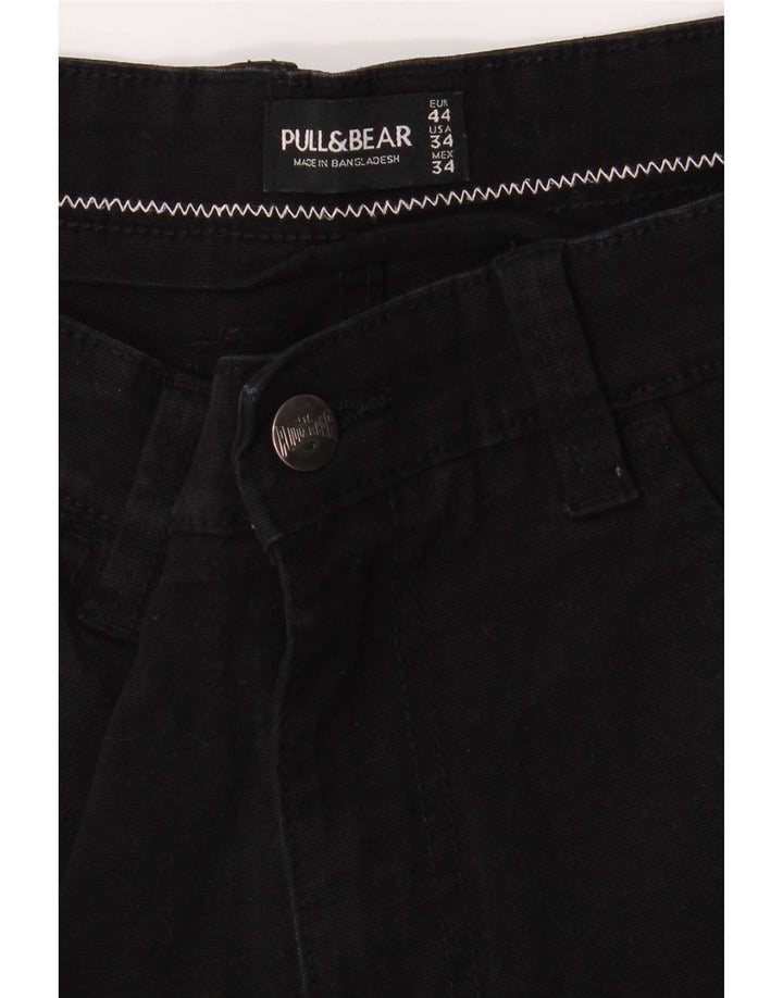 Pull & Bear muške traper kratke hlače EU 44 Large W34 crni pamuk
