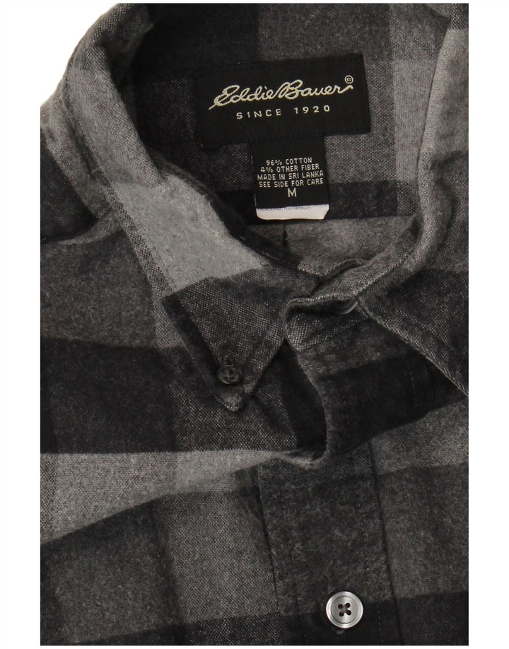 Eddie Bauer Muška flanelska košulja Srednje sivi pamuk od ginghama