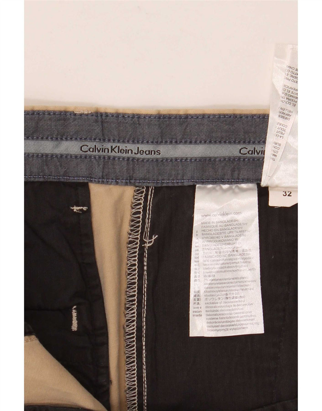 Calvin Klein muške chino kratke hlače W32 srednje bež pamuk