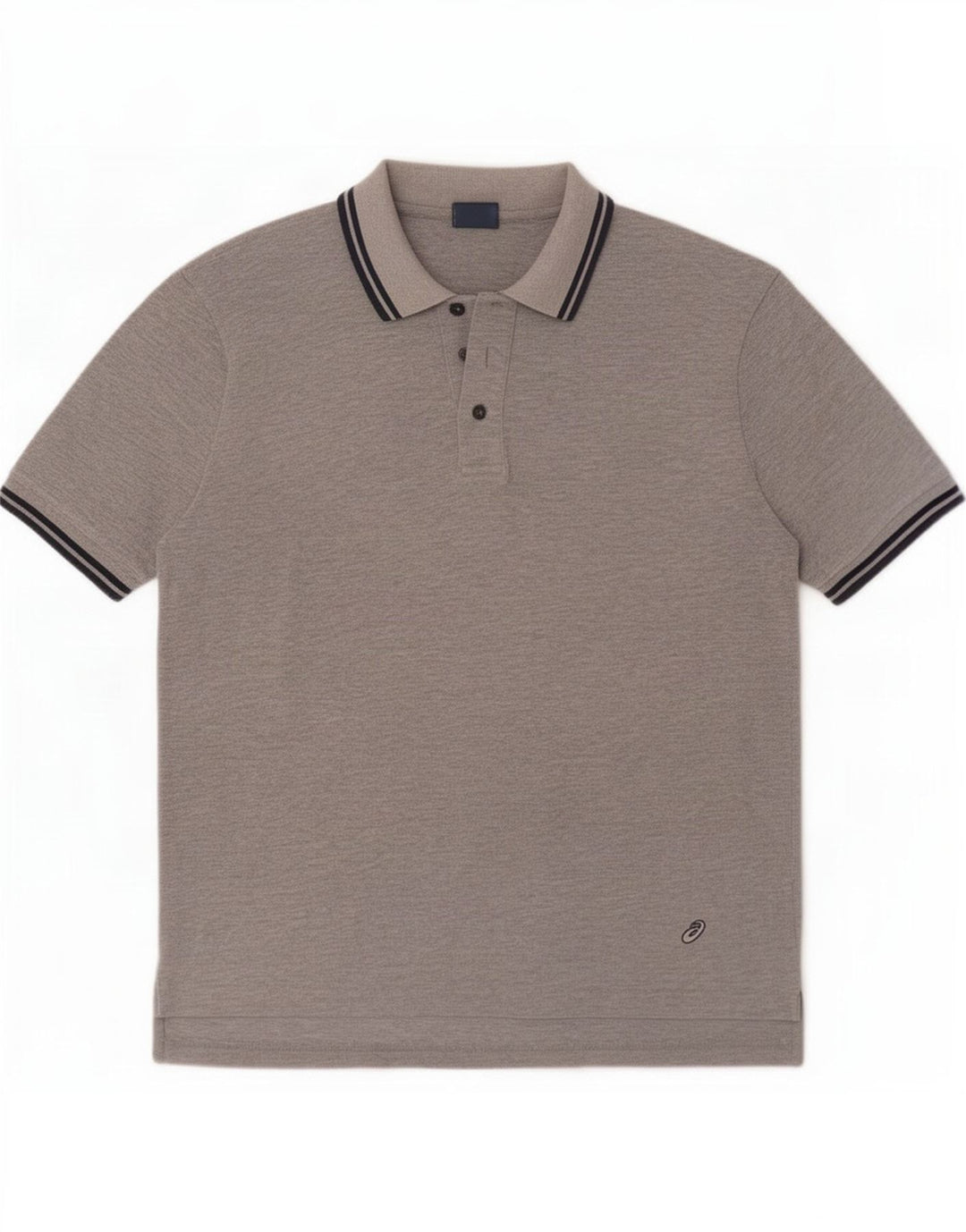 Asics muška polo majica Medium Grey Striped Cotton