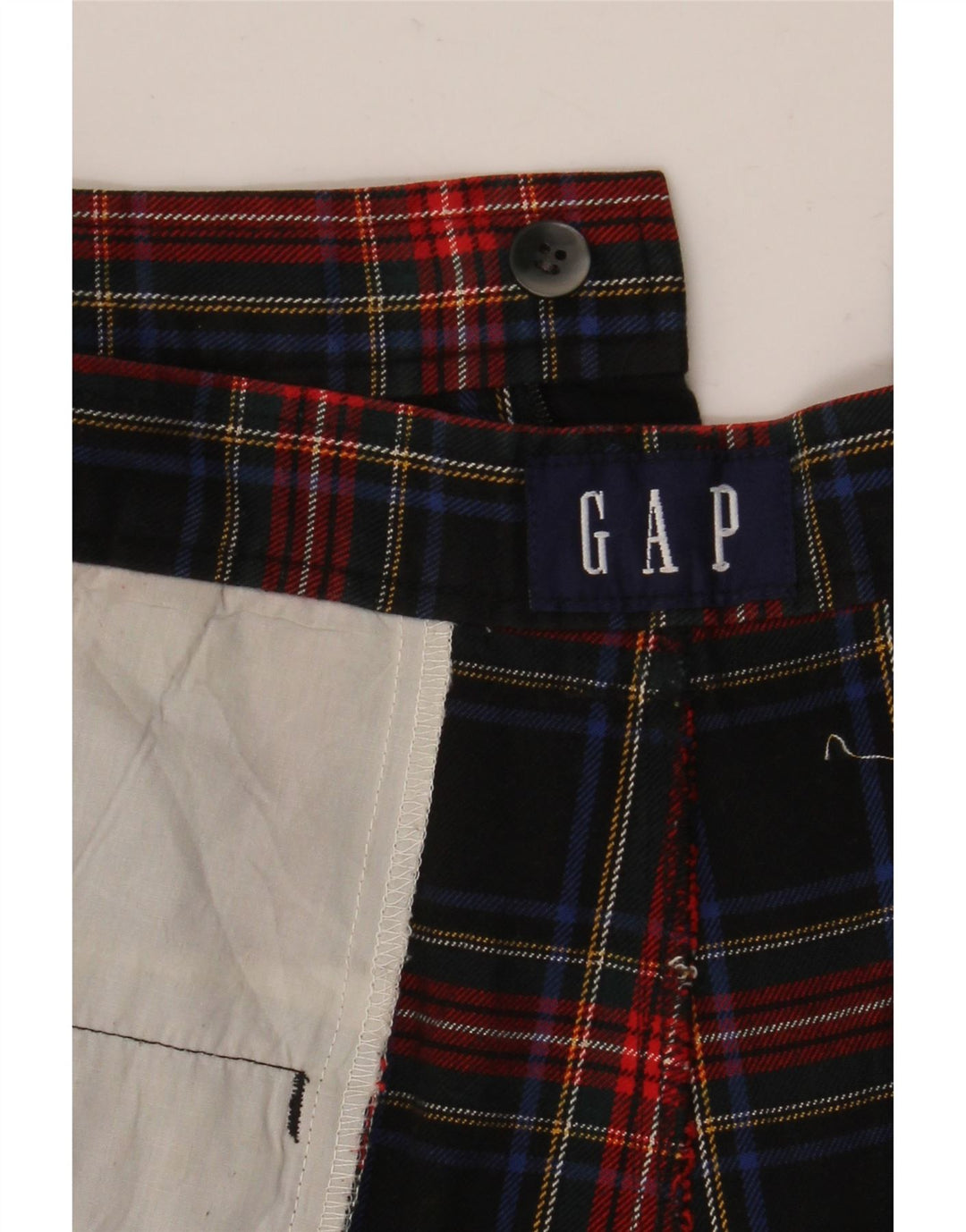 Gap muške kratke chino hlače s štipaljkama W30 srednje crne karirane boje